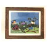 Framed Folk Art By Annie 16ï¿½ X 13ï¿½