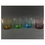 4 Colorful 4ï¿½ï¿½ Glass Tumblers