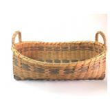 Handwoven Basket Signed KW ï¿½88 CAT