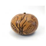 Peruvian Folk Art Hand Carved ï¿½Gourd With Sea Life