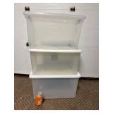 Sterilite Clear & White Storage Containers