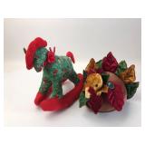 Midwestern Home Rocking Horse & Turkey Decor