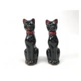Vintage Black Cat Ceramic Salt & Pepper Shakers