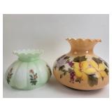 Floral Painted Glass Lamp Shades