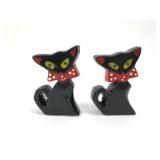 Black Cat Salt & Pepper Shakers Japan
