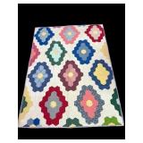 Hand Sewn Patchwork Quilt 44ï¿½ï¿½x60ï¿½ï¿½