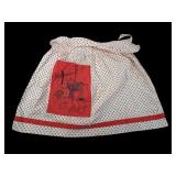 Vintage Polka Dot Apron With Pocket