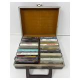 Vintage Cassette Tape Case With Tapes