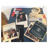 JFK Magazines & Various News Articles Lot