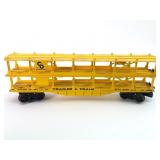 Lionel Trailer Train Yellow Car 12 3/4 Long