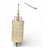 Vintage Hanging Light With Crystal Accents