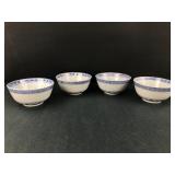 4 Blue & White Dragon Bowls