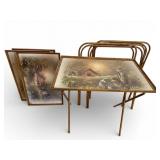 Andres Orpinas Barn Scene TV Tray Set