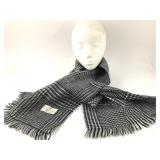 Vintage 100% Cashmere Black & White Scarf 47ï¿½ Long