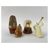 Nativity Figurines, Angel & Dubai Snow Globe