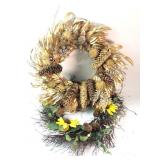 Gold & Floral Wreaths With Sunflowers