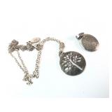 Efy Tal Sterling Tree & Fingerprint Pendants