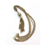 Gold-Tone Tassel Pendant Necklace