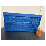 Blue Plastic Collapsible Crate 23.5ï¿½15.5ï¿½12.5