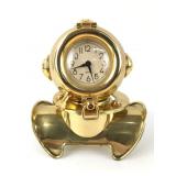 Quartz Brass Diver Helmet Clock 6ï¿½ Tall