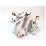 Otagiri Japan White & Gold Dragon Figurine