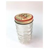 Vintage Glass Pepper Shaker With Floral Lid