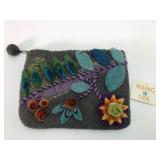 Rising Tide Handmade Wool Bag 5 3/4 x 8