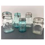 Ball & Atlas Mason Jars Lot Of 5