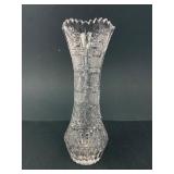 9.75ï¿½ï¿½ Tall Crystal Vase With Floral Pattern