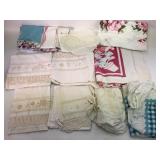 Linen Lot With Assorted Patterns & Embroidery
