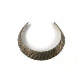 Hammered Metal Collar Necklace 5ï¿½ Diameter
