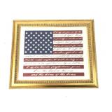 Star Spangled Banner Gold Framed Art 14ï¿½x17ï¿½