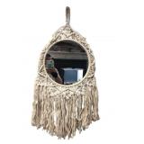 Macrame Wall Mirror With Fringe