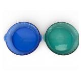 Pyrex Blue & Green Glass Baking Dishes