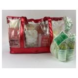 Red Tote W/ Cherry Blossom & Cucumber Melon Set