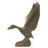 Brass Flying Goose Sculpture 7 Inches Tall