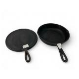 2 Cast Iron Skillets & Griddle