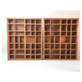 2 Cenesco Wooden Display Shelves