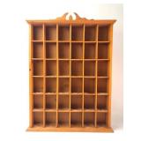 Wooden Display Shelf With 35 Compartments