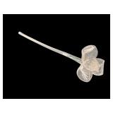 17-Inch Clear Glass Flower Stem Sculpture