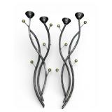 2 Metal Wall Candle Sconces