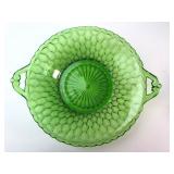 Indiana Glass Avocado Green Honeycomb Bowl