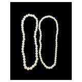 2 Pearl Necklaces 8 Inches