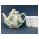 Lenox Floral Frog Teapot With Lid