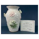 Lenox Floral Frog Vase With Pink Flowers