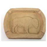 Rushmore Pottery Buffalo Ashtray