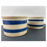 Blue & White Stoneware Crocks