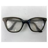 Vintage Black & Clear Tortoiseshell Glasses