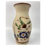 Tonala Bird Vase By Mexican Artist