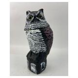 Plastic Owl Decoy With Rotating Head